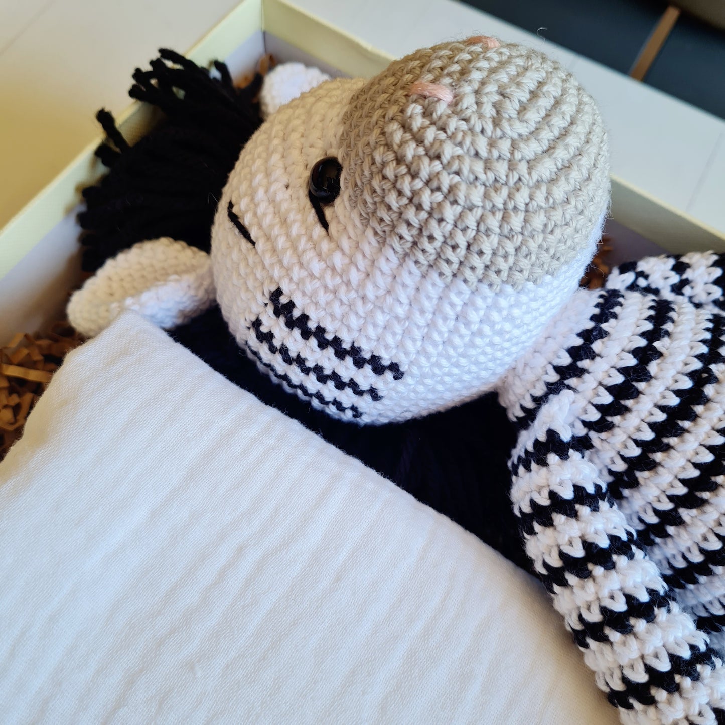 Crocheted Zebra